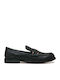 Leder Damen Loafers in Schwarz Farbe