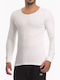 Dedes Herren Thermo Langarmshirt Weiß