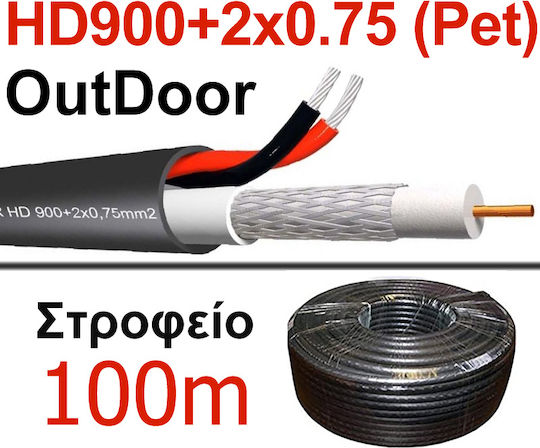 Accordia Καλώδιο Σύνδεσης Συστημάτων CCTV 100m 29417