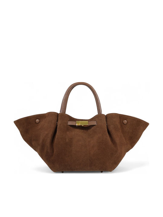 Leather Women's Bag Tote Handbag Brown