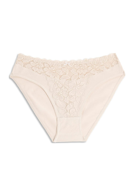 Cotonella Дамско Слип с дантела Beige