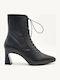 Leather Women's Ankle Boots Black