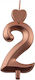 Bronze Number 2 Candles 10 Pcs Lumea