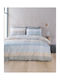 Rythmos Duvet Set Queen 220x240cm Colette Grey Light Blue 3pcs 380 GSMGsm