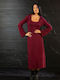 Rochie Maxi pentru Nuntă / Botez Burgundy