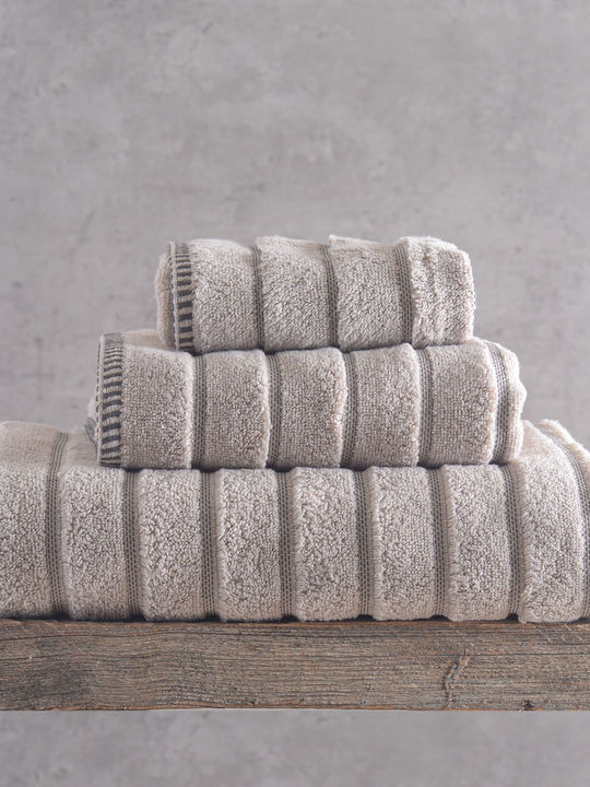 Rythmos Bath Towel Set 3pcs Pyramid Beige Weigh...
