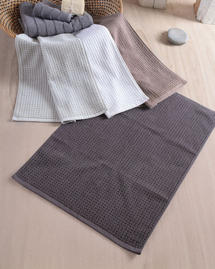Rythmos Badematte Baumwolle Rechteckig Allen 120-197-053 Braun 50x70cm