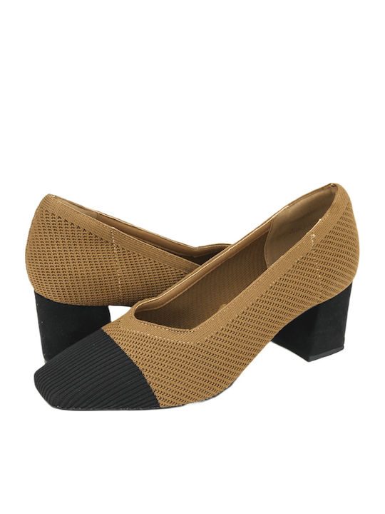Pumps mit mittelhohem Absatz Tabac Braun