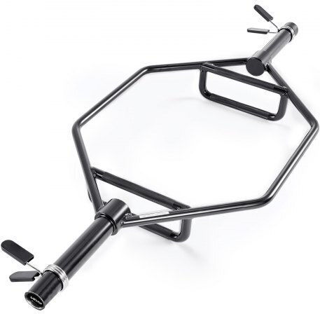 Vevor Trap Bar Olympic Type Φ50mm 20.1kg 142.5cm Length with Lock Jaw Collars