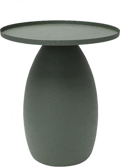 Round Metal Side Table Green 40x40x48 cm