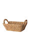 JK Home Decoration Διακοσμητικό Καλάθι Ψάθινο με Χερούλια 30x20x11εκ.