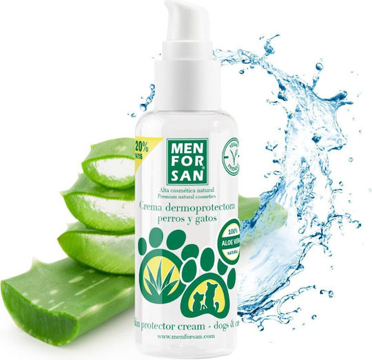 Menforsan Skin-Protective Moisturizing Cream for Dogs and Cats 60 Ml 100% Natural Aloe Vera From Certified Organic Farming