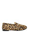 Leather Women's Loafers in Brown Color