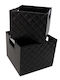 Arion PU Magazine Rack with Handle Black 25x23x35cm