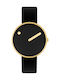 Picto Herrenuhr 34mm Batterie in Schwarz Farbe