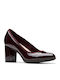 Leather Burgundy Heels