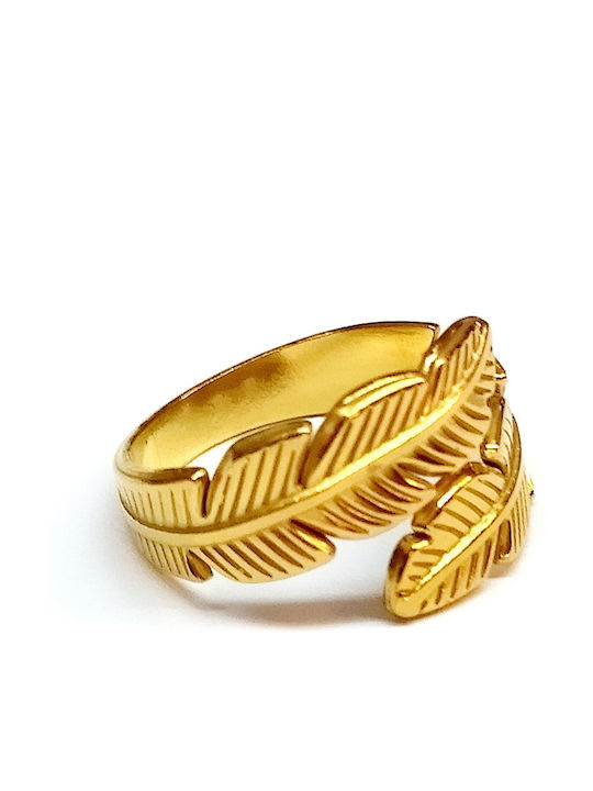 Amalfi Accessories Damen Chevalier Ring aus Stahl Vergoldet