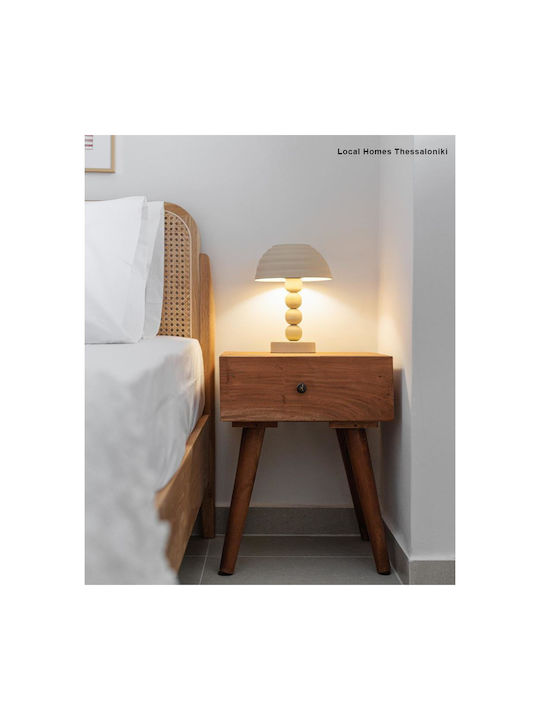 Next Metal Table Lamp with Beige Shade and Base