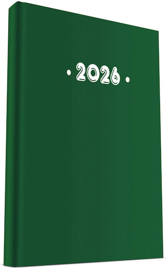 Ydrogeios Daily Planner 2026 Green 12x17cm