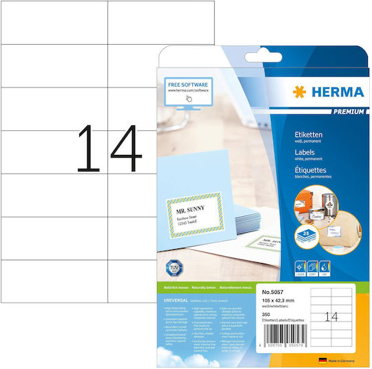 Herma Small Adhesive Labels in White Color