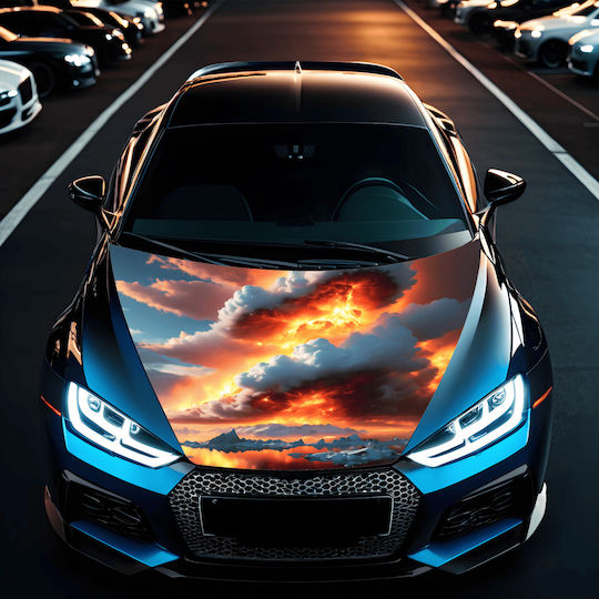 Folie Capotă Auto "hood Art" Rezistentă la Intemperii Mărime S 150 X 110cm Cod Avx-capota-024s