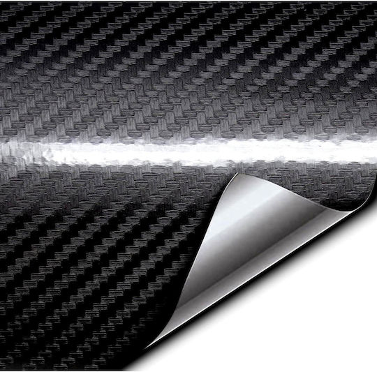 Black Glossy 5D Carbon Car Wrap Film 3m x 1.52m