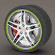 Premium Quality Rim Protection Set 4 Plastic Pieces Green Color