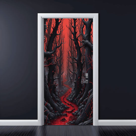 Folie Colorată Imprimată pentru Decorarea Ușii Dimensiune 200 X 90cm Model Avx-dr12
