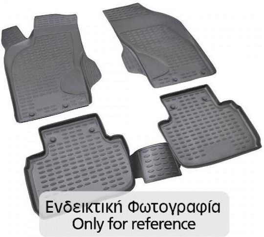 Novline Set of Front and Rear Mats 4pcs Tray Type for Mazda 2 2007-2014 Black