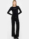 Women's Fabric Trousers Black