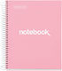 Miquelrius Emotions Notebook Spiral 120 Sheets with Blank Pages Pink