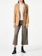 Women's Fabric Trousers Checked Cobblestone