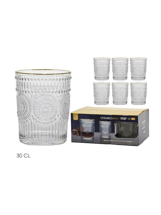 General Trade Set Christmas Glasses Glass Transparent 6pcs