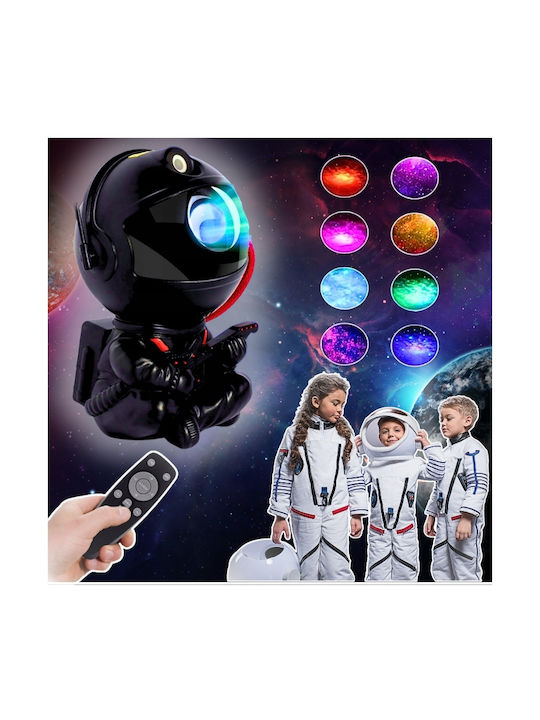 ikonka Lumini LED Lampă de proiecție pentru copii cu Proiecție de Stele Negru