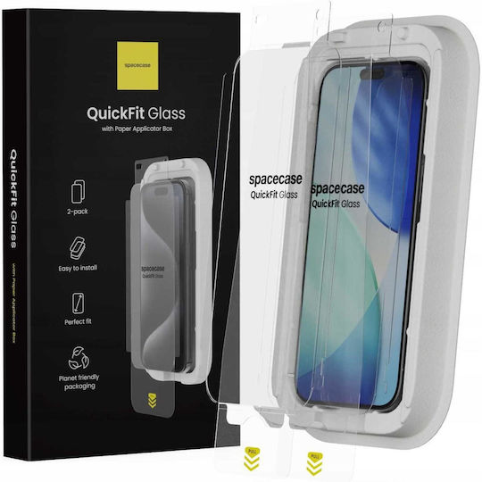 Tempered Glass Iphone Air Spacecase Quickfit Glass Αντιχαρακτικό Γυαλί Προστασίας Οθόνης Απλικατέρ Quickfit 2 Τεμάχια Clear 5905719131777 5905719131777