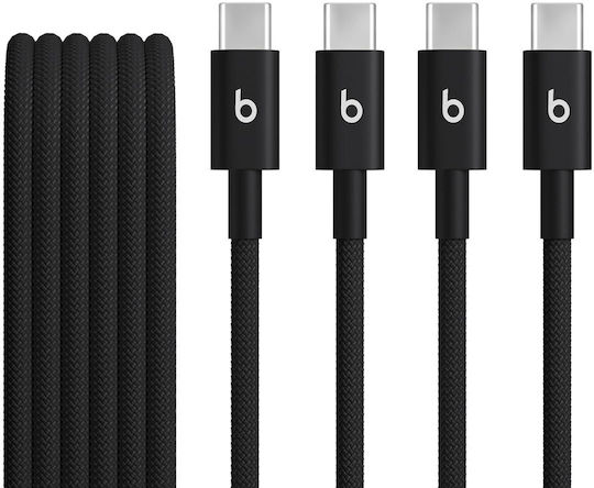 Beats Braided USB 2.0 Cable USB-C male - USB-C Μαύρο 1.5m MDGC4ZM/A 2τμχ