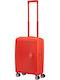 American Tourister Soundbox Cabin Hard Orange Suitcase With 4 Wheels Height 55cm