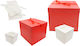 Paper Pack Hârtie Cutie pentru Cadou Multicolor 10x10x10cm. 12buc