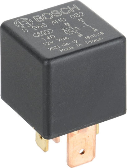 Bosch 0986ah0082 Power Relay 12V 70A IP5K4 Operating Temperature From 40° To 125° Normally Closed Relay 4 Pins
