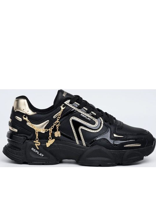 Replay Destiny Anatomical Sneakers Black Platinum RS9N0013L-2342