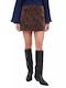 Mini Φούστα Navy Blue & Brown