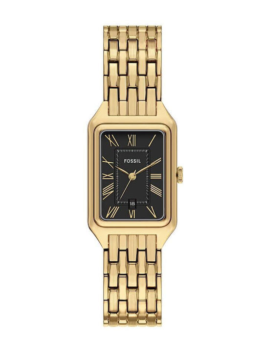 Fossil Ceasuri Dama 23mm Baterie Cu Brățară Din Metal Auriu