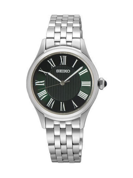 Seiko Ladies Γυναικείο Ρολόι Μπαταρίας με Ασημί Μεταλλικό Μπρασελέ