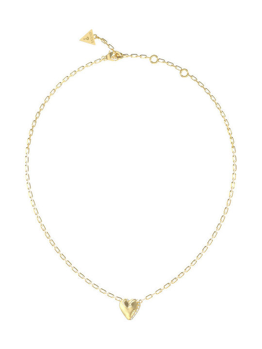 Guess Necklace with design Heart from Gold Plat...