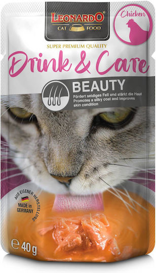 Leonardo Drink Wet Food for Cats in Pouches with Chicken 40gr