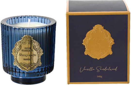 Aromatic Glass Candle Jar Vanilla & Sandalwood Perfume 7.5x7.5x8.5cm Monochrome Kaeming