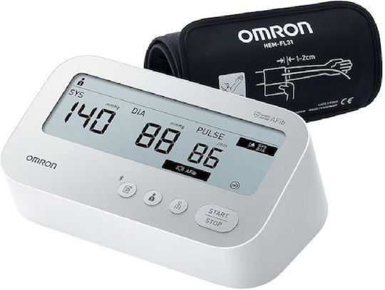 Omron X4 Connect Afib Automatic Blood Pressure Monitor App Bluetooth Upper Arm Blood Pressure Monitor Atrial Fibrillation Afib Detection Clinically Validated Diabetics & Pregnant Women 22-42cm