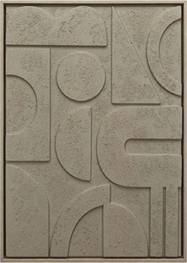 Espiel Πινακας 3d Μπεζ Pvc Mdf 50x70x3εκ Κωδικός Fal411