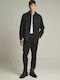 Men's Elastic Jeans Pants with Loose Fit Black