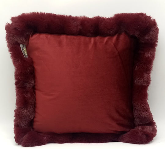 Natural Home Sofa-Kissen Aus Samt Rote 45x45cm